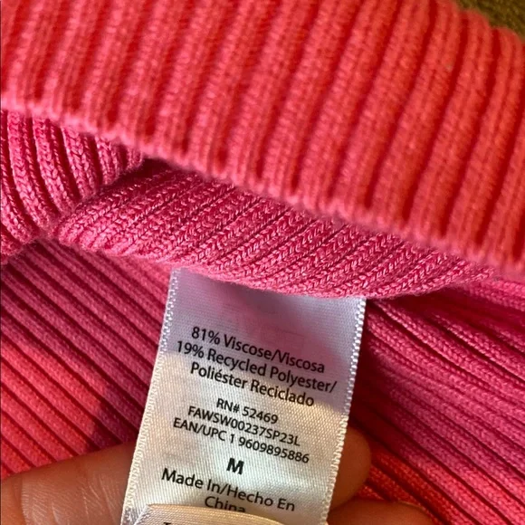 Vibrant Pink Long Sleeve Knit Blouse - Picture 5 of 6